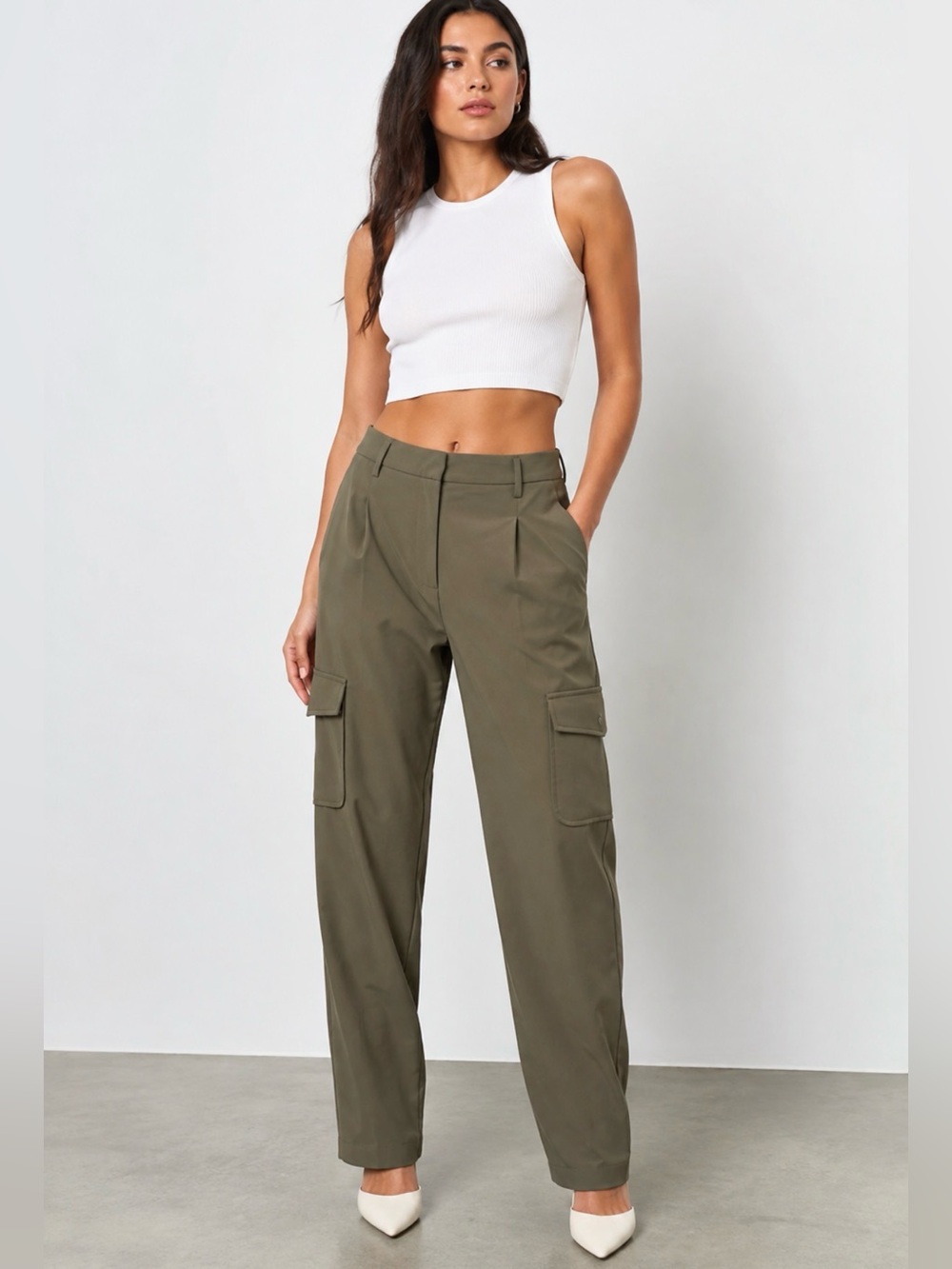 Calvin Klein Olive Green Cargo Trousers